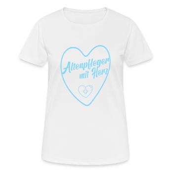 Altenpfleger Altenpflege Pfleger Vater Pflege - Frauen T-Shirt atmungsaktiv - Weiß - Vorne - AI Model Female 172 dark (172cm)
