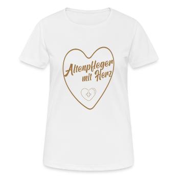 Altenpfleger Altenpflege Pfleger Vater Pflege - Frauen T-Shirt atmungsaktiv - Weiß - Vorne - AI Model Female 172 dark (172cm)