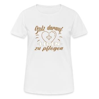 Altenpfleger Altenpflege Pfleger Vater Pflege - Frauen T-Shirt atmungsaktiv - Weiß - Vorne - AI Model Female 172 dark (172cm)