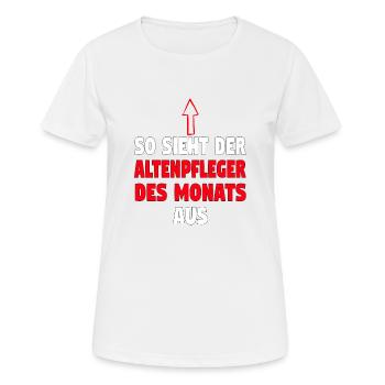 Altenpfleger Altenpflege Pfleger Vater Pflege - Frauen T-Shirt atmungsaktiv - Weiß - Vorne - AI Model Female 172 dark (172cm)