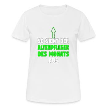 Altenpfleger Altenpflege Pfleger Vater Pflege - Frauen T-Shirt atmungsaktiv - Weiß - Vorne - AI Model Female 172 dark (172cm)