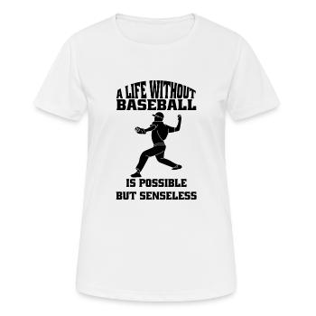 Baseball Joueurs de baseball Équipe de baseball Joueurs de baseball - T-shirt respirant Femme - blanc - Devant - AI Model Female 172 dark (172cm)