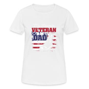 Mein Lieblingsveteran ist mein Papa Lustiger Vater - Frauen T-Shirt atmungsaktiv - Weiß - Vorne - AI Model Female 172 dark (172cm)