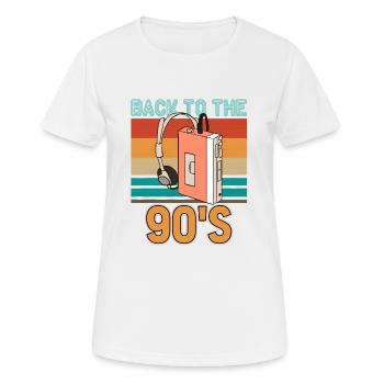 Back to the 90s - gift idea - Women's Breathable T-Shirt - white - Front - AI Model Female 172 dark (172cm)