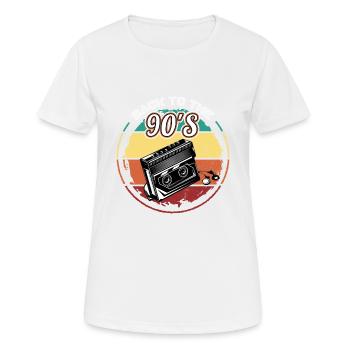 Walkman Back to the 90s - Geschenkidee - Frauen T-Shirt atmungsaktiv - Weiß - Vorne - AI Model Female 172 dark (172cm)