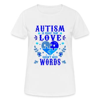 autisme bleu sensibilisation à l’autisme mois de soutien autisme - T-shirt respirant Femme - blanc - Devant - AI Model Female 172 dark (172cm)