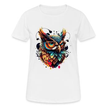 Ein grimmiger schlauer Kuckuck als Greifvogel - Frauen T-Shirt atmungsaktiv - Weiß - Vorne - AI Model Female 172 dark (172cm)
