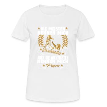 Verkäufer Vatertag Einzelhandel Einzelhändler Papa - Frauen T-Shirt atmungsaktiv - Weiß - Vorne - AI Model Female 172 dark (172cm)