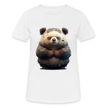 Bako the grumpy bear - Women's Breathable T-Shirt - white - Front - AI Model Female 172 dark (172cm)