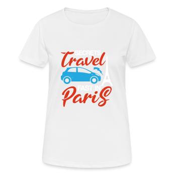 GEHEIMNISSE VERBREITEN SICH SCHNELL IN PARIS - Frauen T-Shirt atmungsaktiv - Weiß - Vorne - AI Model Female 172 dark (172cm)