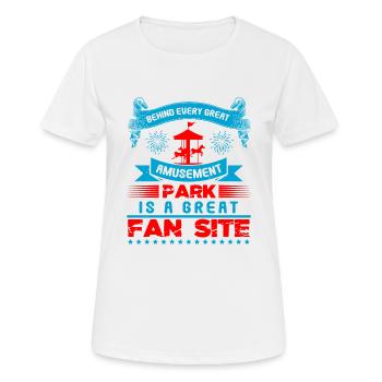 LE PARC D’ATTRACTIONS EST UN EXCELLENT SITE DE FANS - T-shirt respirant Femme - blanc - Devant - AI Model Female 172 dark (172cm)