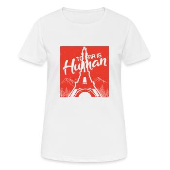 IRREN IST MENSCHLICH PARIS - Frauen T-Shirt atmungsaktiv - Weiß - Vorne - AI Model Female 172 dark (172cm)