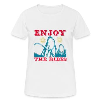 GENIESSEN SIE DIE FAHRTEN - Frauen T-Shirt atmungsaktiv - Weiß - Vorne - AI Model Female 172 dark (172cm)
