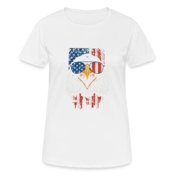 4 juillet Bald Eagle Patriotic American - T-shirt respirant Femme - blanc - Devant - AI Model Female 172 dark (172cm)