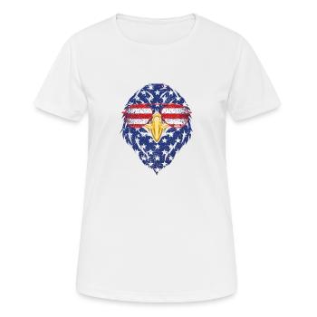 4 juillet Bald Eagle Patriotic American - T-shirt respirant Femme - blanc - Devant - AI Model Female 172 dark (172cm)