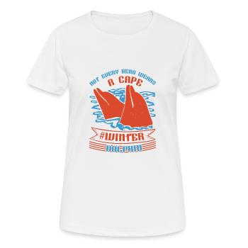 EIN KAP-WINTERDELFIN - Frauen T-Shirt atmungsaktiv - Weiß - Vorne - AI Model Female 172 dark (172cm)