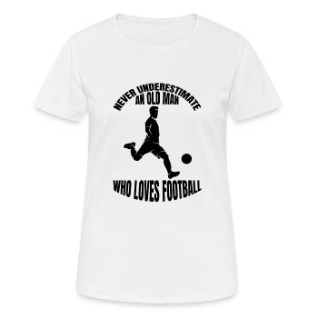 Fußballspieler Fußballmannschaft Fußballdesign - Frauen T-Shirt atmungsaktiv - Weiß - Vorne - AI Model Female 172 dark (172cm)