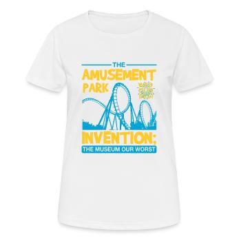 L’INVENTION DU PARC D’ATTRACTIONS LE MUSÉE NOTRE PIRE - T-shirt respirant Femme - blanc - Devant - AI Model Female 172 dark (172cm)