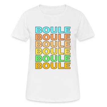 BOULES - T-shirt respirant Femme - blanc - Devant - AI Model Female 172 dark (172cm)