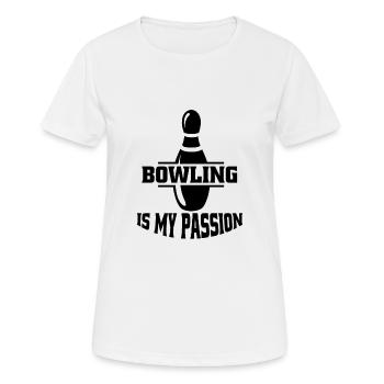 Bowling Bowling Club de bowling Club de bowling - T-shirt respirant Femme - blanc - Devant - AI Model Female 172 dark (172cm)