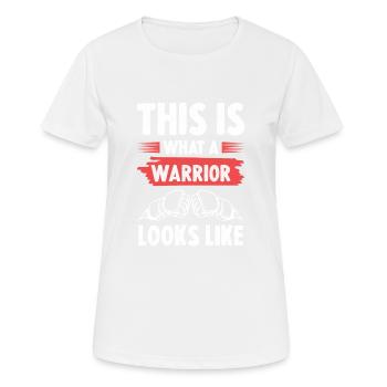 mma krieger - Frauen T-Shirt atmungsaktiv - Weiß - Vorne - AI Model Female 172 dark (172cm)