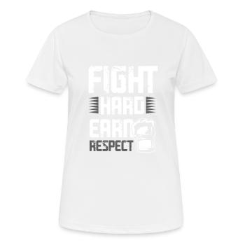 MMA Respect - T-shirt respirant Femme - blanc - Devant - AI Model Female 172 dark (172cm)