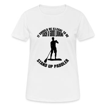 Stand-up paddlers Stand Up Paddling Stand-up paddleboarding - Women's Breathable T-Shirt - white - Front - AI Model Female 172 dark (172cm)