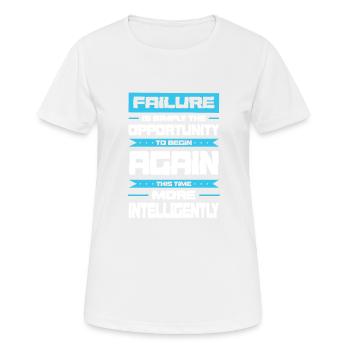 Succès réussi - T-shirt respirant Femme - blanc - Devant - AI Model Female 172 dark (172cm)