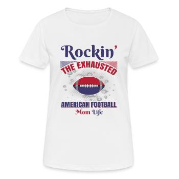 FoundLux New Design, Rockin' THE EXHAUSTED AMERICA - T-shirt respirant Femme - blanc - Devant - AI Model Female 172 dark (172cm)
