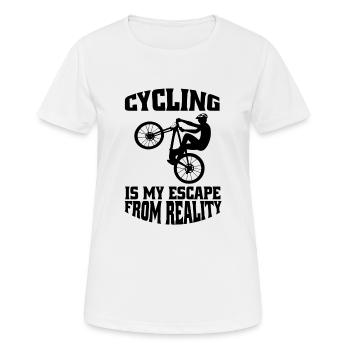 Cycling Cycling Cyclists Cyclists Cycling - Women's Breathable T-Shirt - white - Front - AI Model Female 172 dark (172cm)
