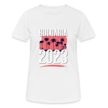 Bulgarie 2023 - T-shirt respirant Femme - blanc - Devant - AI Model Female 172 dark (172cm)