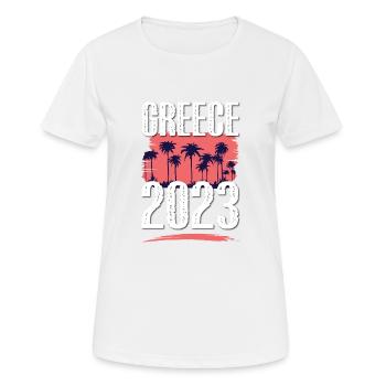 Greece 2023 - Women's Breathable T-Shirt - white - Front - AI Model Female 172 dark (172cm)