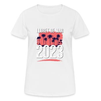 lloret de mar 2023 - Women's Breathable T-Shirt - white - Front - AI Model Female 172 dark (172cm)