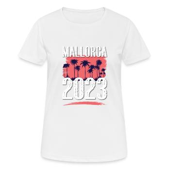 Mallorca 2023 - Women's Breathable T-Shirt - white - Front - AI Model Female 172 dark (172cm)