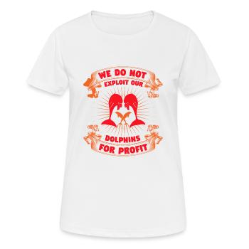 NOUS NE FAISONS PAS DE DAUPHINS À BUT LUCRATIF - T-shirt respirant Femme - blanc - Devant - AI Model Female 172 dark (172cm)