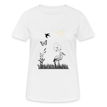 Source - T-shirt respirant Femme - blanc - Devant - AI Model Female 172 dark (172cm)