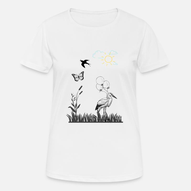 Source - T-shirt respirant Femme - blanc
