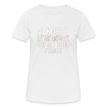 Vatertag Himmelfahrt Bier Nachbar Nachbarn Saufen - Frauen T-Shirt atmungsaktiv - Weiß - Vorne - AI Model Female 172 dark (172cm)