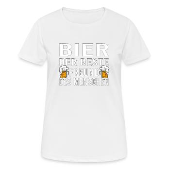 Vatertag Himmelfahrt Bier Nachbar Nachbarn Saufen - Frauen T-Shirt atmungsaktiv - Weiß - Vorne - AI Model Female 172 dark (172cm)