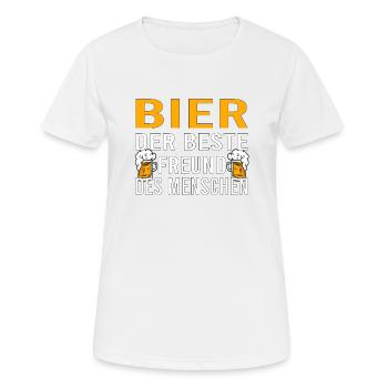 Vatertag Himmelfahrt Bier Nachbar Nachbarn Saufen - Frauen T-Shirt atmungsaktiv - Weiß - Vorne - AI Model Female 172 dark (172cm)