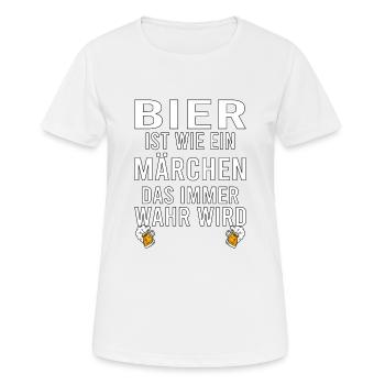Himmelfahrt Bier Nachbarn Saufen Vatertag Nachbar - Frauen T-Shirt atmungsaktiv - Weiß - Vorne - AI Model Female 172 dark (172cm)