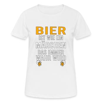Himmelfahrt Bier Nachbarn Saufen Vatertag Nachbar - Frauen T-Shirt atmungsaktiv - Weiß - Vorne - AI Model Female 172 dark (172cm)