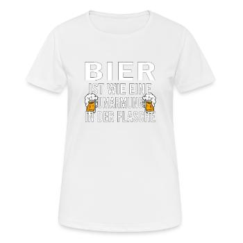 Himmelfahrt Bier Nachbarn Saufen Vatertag Nachbar - Frauen T-Shirt atmungsaktiv - Weiß - Vorne - AI Model Female 172 dark (172cm)