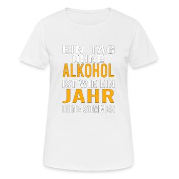 Vatertag Himmelfahrt Bier Nachbar Nachbarn Saufen - Frauen T-Shirt atmungsaktiv - Weiß - Vorne - AI Model Female 172 dark (172cm)