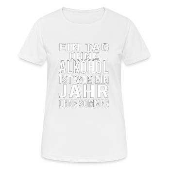 Himmelfahrt Bier Nachbarn Saufen Vatertag Nachbar - Frauen T-Shirt atmungsaktiv - Weiß - Vorne - AI Model Female 172 dark (172cm)
