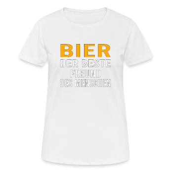 Vatertag Himmelfahrt Bier Nachbar Nachbarn Saufen - Frauen T-Shirt atmungsaktiv - Weiß - Vorne - AI Model Female 172 dark (172cm)