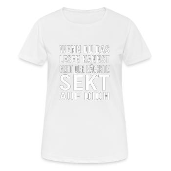 Vatertag Himmelfahrt Bier Nachbar Nachbarn Saufen - Frauen T-Shirt atmungsaktiv - Weiß - Vorne - AI Model Female 172 dark (172cm)
