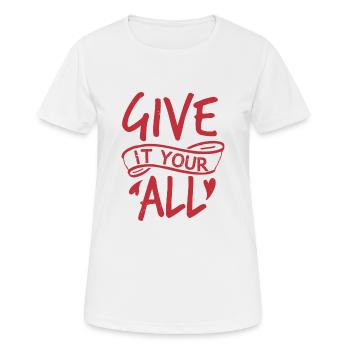 TOUT DONNER - T-shirt respirant Femme - blanc - Devant - AI Model Female 172 dark (172cm)