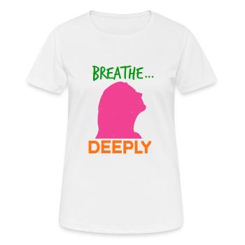 PROFONDÉMENT - T-shirt respirant Femme - blanc - Devant - AI Model Female 172 dark (172cm)