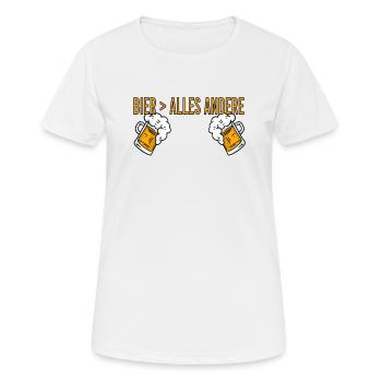 Vatertag Himmelfahrt Bier Nachbar Nachbarn Saufen - Frauen T-Shirt atmungsaktiv - Weiß - Vorne - AI Model Female 172 dark (172cm)